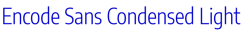 Encode Sans Condensed Light font